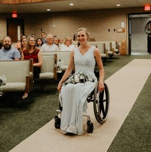 Azazie Sky Blue Flora Bridesmaid Dress